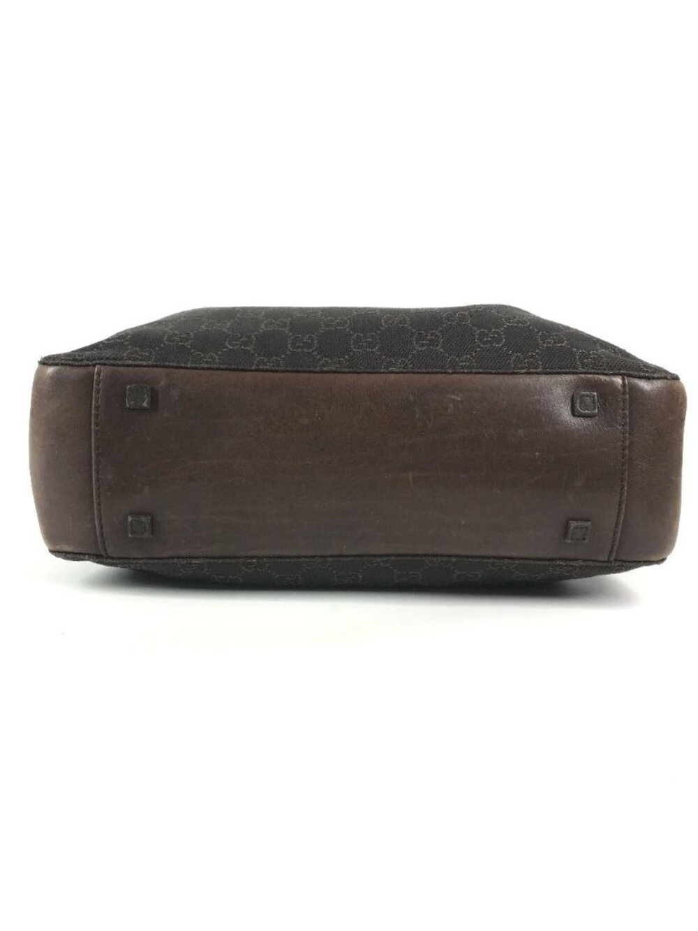 Gucci Shoulder Bag GG Logo Leather Canvas Brown - Picture 6 of 9